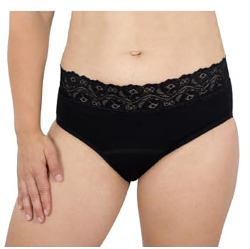 Hydas Perioden-, Inkontinenz- und Wochenbett-Slip mit eleganter Spitze: Vielseitiger und komfortabler Schutz für Jede Lebenslage, Baumwolle - Größe 42/44