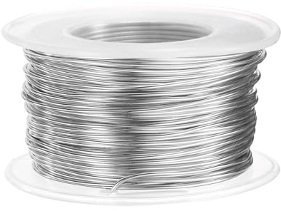 QUARKZMAN 18 Gauge pysseltråd aluminiumtråd 1,0 mm 30 meter flexibel böjbar aluminiumtråd metall smyckestråd blomtråd för smyckestillverkning modellering hantverk gör-det-själv, silverton