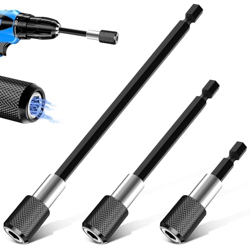 KOVSGQ Portapuntas Magnético Vástago Hexagonal Porta Puntas Magnetico Porta Puntas Atornillador 60/100mm 150mm 1/4 Portapuntas De Taladro Eléctrico De Cambio Rápido para Taladros y Atornilladores