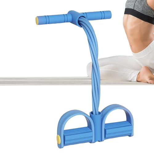 Bandes de résistance des pieds avec poignées – Entraîneur complet du corps pour le fitness, 8 tubes élastiques extensibles avec poignées, équipement d'exercice pour fitness, dos, yoga, exercices pour