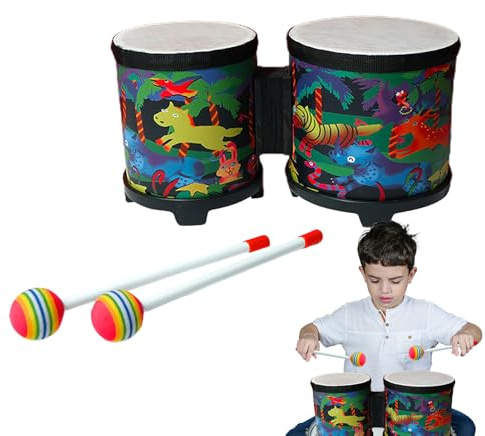 Bongo Drum Children - Legno ABS 31 x 15 x 16 cm, giocattolo musicale a