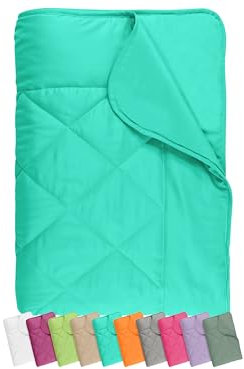 npluseins Sommerdecke 135x200 cm - dünne und leichte Bettdecke für den Sommer - Mikrofaser - Ökotex 100 - waschbar 60 Grad - 732.932, türkis