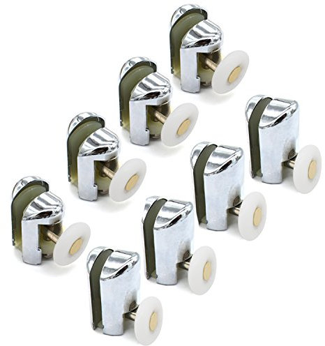 8 Chrome Plated Shower Door Rollers 4 Upper and 4 Lower YQ2028