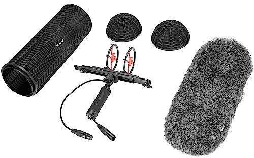 BOYA BY-WS1000 Mikrofon-Windschutzscheiben-Aufhängung, Mikrofon, Blimps mit XLR-Kabel für 20–22 mm Durchmesser, für Canon, Nikon, Sony, DSLR, Camcorder, Recorder