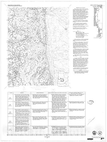 Map : Reconnaissance map showing relative amounts of soil and bedrock in the mountainous part of the Palmer Lake quadrangle, El Paso County, Colorado, 1979 Cartography Wall Art : 18in x 24in