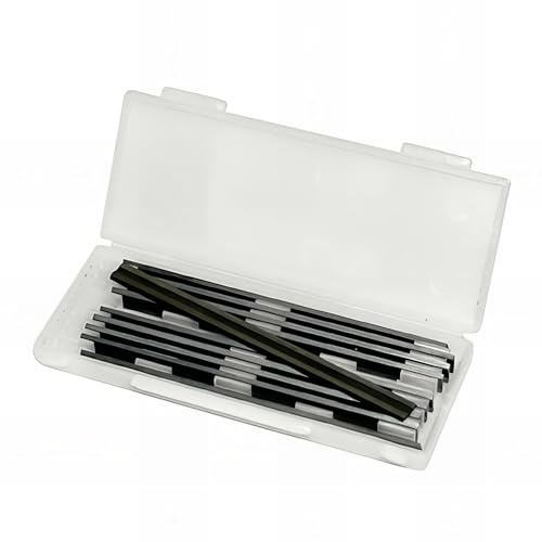 Leman - Lot de 10 fers de rabot réversibles KO5 78x5,5x1,1 mm pour bois - 7142.778.10 - Leman