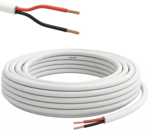 Lumonic 2x0,34mm² LED Steuerleitung 20m | ummanteltes 2 adriges Kabel flexibel | LiYY Verlängerung, Stromkabel, LED Zuleitung, Steuerkabel