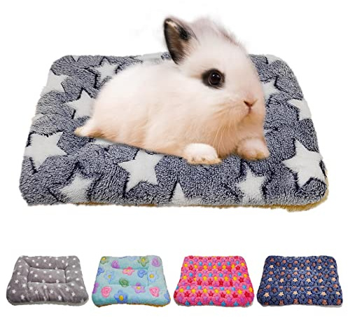 RIOUSSI Warmes Bett für Kleintiere, Kaninchen, Chinchillas, Igel, Baby, Katzen, Frettchen, 35,6 x 30,5 cm, Grau