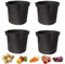 YDZB Paquet de 4 Sacs de Culture de Plantes de Pomme de Terre Pots de jardinière Contenant Un Tissu Non tissé Respirant Noir avec poignées pour Pommes de Terre Tomates Carotte (1 gallons)