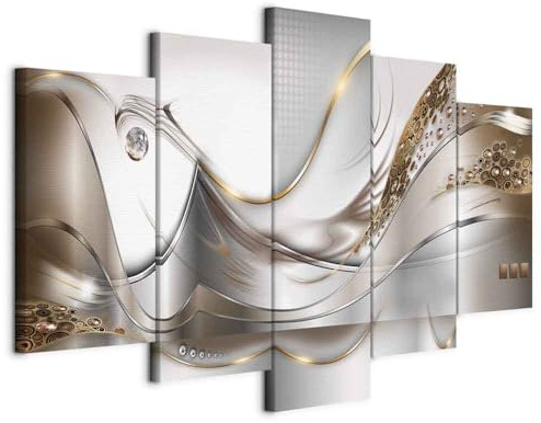 B&D XXL - Akustikbild 225x112 cm Bilder mit Akustikschaumstoff Hochleistungsschallabsorber Schallschutz Leinwandbild XXL 5 tlg Wandbild a-A-0004-b-o