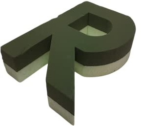 Seat Flor Steckschaum in Buchstabenform, A-Z (Höhe 25 cm) Steckschaum für Blumenschmuck (Buchstabe R)