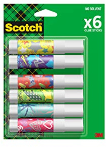 Scotch Permanent-Klebestift, 6 Stifte, 8g - Sicherer und Kinderfreundlicher Kleber für Kunst und Bastelarbeiten, Starker Klebstoff für Schule & Bürobedarf