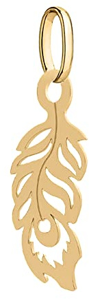 Ethno Feder Anhänger Gold 333 8K Gelbgold Damen Charm