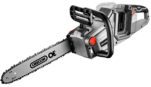 GRAPHITE Energy+ Tronçonneuse sans fil 36 V, avec rail de 350 mm, sans batterie, vitesse de rotation à vide 10 000 tr/min, vitesse linéaire de la chaîne 0 ÷ 19 m/s, capacité du réservoir d'huile 160
