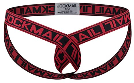 JOCKMAIL Sous-vêtements pour hommes Jockstrap Super extensible Jockstrap pour hommes Supporter athlétique pour hommes Jockstrap de sport pour hommes, Rouge, L-XL