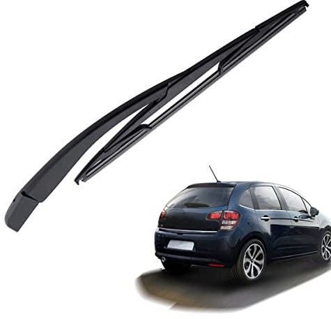 Effitnee Rear Wiper Arm Blade and Arm Set, Back Windscreen Wiper Assembly for C3 2002-2017 Peugeot 307 SW 2002-2017 6429T8
