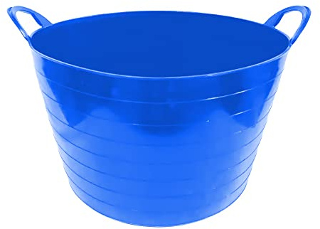 CABLEPELADO Capazo Uso alimentario de plástico, Cubo alimentario de plástico, Balde para Alimentos, 65 litros, Diámetro Superior: 54 cm, Diámetro Inferior: 43 cm, Altura: 33 cm, Color Azul