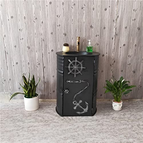 ZARBAILRE Lavandino A Piedistallo, Mobile Lavabo Industriale, Mobile Bagno retrò Industriale, Mobile Lavabo Bagno e unità di Vanità (A)