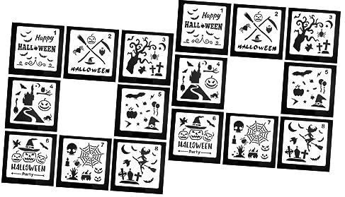 EXCEART 16 Stk Platic Stanzformen Schablone Schaffung Kürbis Scrapbooking-Tools Halloween-Schablonen Halloween-Zeichnungsvorlagen Halloween-DIY-Schablonen klassisch Schimmel schmücken