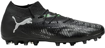 Puma Future 8 Match MG, Unisex Fussballschuh, Puma Black-Puma Silver-Fluo Green,