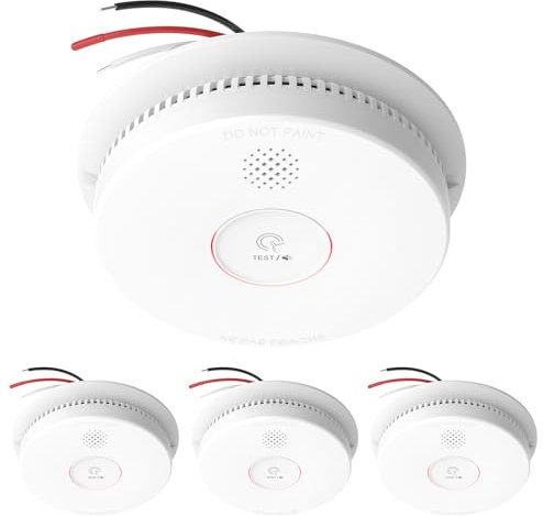 Siterlink Hardwired Interconnected Smoke Detectors GS562A 4-Pack