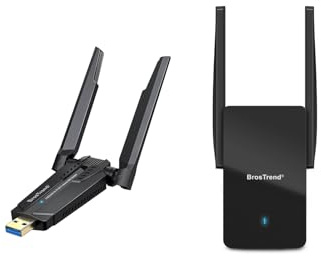 BrosTrend AX3000 WiFi 6 Access Point with Gigabit Port + BrosTrend AXE5400 WiFi 6E USB WiFi Dongle Long Range Bundle