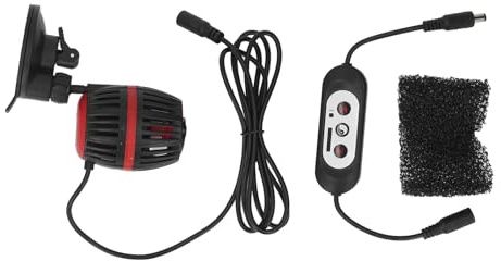 Aquarium Wave Maker, Ultra Leise Tauch Umwälzpumpe mit Variabler Frequenz Leise Tauch-Wellen-Hersteller-Pumpe für Marine-und Süßwasser-Aquarien (BLACK)