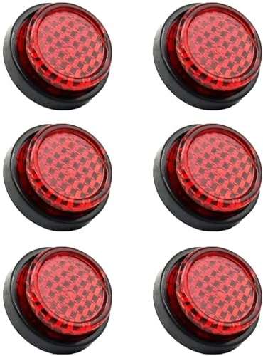 6 Piezas Reflector Universal Redondo, Reflector Redondo Vehículo Motocicleta, Reflectores Traseros Redondos Pequeños, Reflector Advertencia Redondo, para Motocicleta, Vehículo Eléctrico, Bicicleta