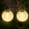 GOMETY Solar Lampion Außen, 2 Stück 30cm Solar LED Laterne Lampions Warmweiß Nylon Wasserdicht Hängende Solarbetrieben Gartenlaterne Beleuchtung für Terrasse Hof Outdoor Hochzeit Festival Dekoration