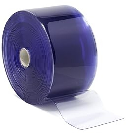 PVC Vorhang Polar 2x200mm Standard, 50m Rolle, Streifenvorhang ideal für Kühlhaus, effektiver Schutz gegen Schmutz und Lärm, Lamellenvorhang passend für Industrie