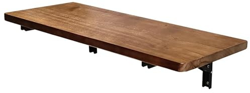 Tavolo a Muro Pieghevole,Tavolo Pieghevole Multifunzionale,per risparmiare spazio,Angoli arrotondati, telaio in legno massello ispessito,per Giardino, Terrazza, Cortile.(60x30cm)