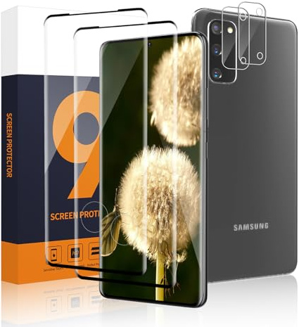 Carantee 2+2 Stück Schutzfolie für Panzerglas für Samsung Galaxy S20 5G, 3D 0 Staub & Blasen Splitterfest Samsung S20 Displayschutzfolie, Kratzfest Kristallklar S20 5G Folie