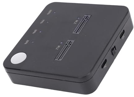 Cuifati M.2 NVMe Dock Station, M.2 SSD Duplicator with Dual Bay Offline Cloner, 20Gbps USB C NVMe SATA SSD Enclosure with Sector Level Cloning for IT Teams Video Editors Data Center