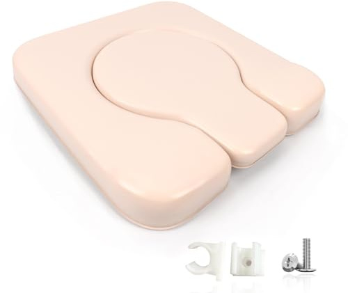 Bedside Commode Padded Seat Cushion PU Commode Chair Hole Cover Universal Fit Bedside Toilet Seat Adult Portable Commode Chai Cushion Replacement for Seniors