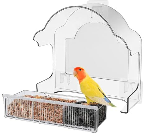 automático para pájaros, con bandeja de alimentación extraíble, resistente a la intemperie, para observar animales salvajes en el jardín, en el balcón, así como en el patio trasero