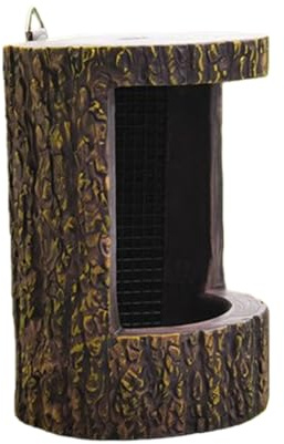 Simulierter Stumpf-Reptiliennapf – Fallsicher, Futternapf, Reptiliennapf im Baumdesign mit Haken, ausbruchsicheres Futterzubehör | Terrarium für kleine Haustiere, Bartagamen, Geckos, Frösche,