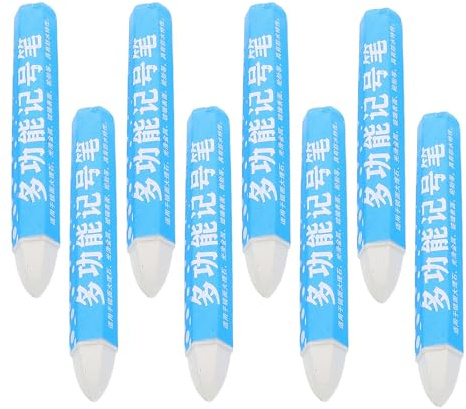 Toyvian 8pcs Tire Marking Crayon White Tire Crayon Marker Wax Marker White Water-resistant Grease-resistant and Conveyor Belts Construction Sites