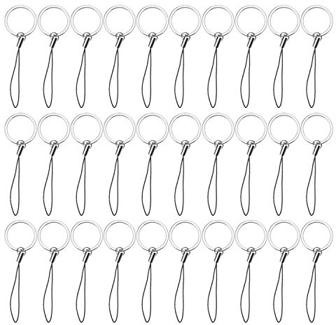 Sunmns Schlüsselringe mit Nylon-Schlüsselband, spaltbar, für USB-Flash-Laufwerke, MP3- und MP4-Sticks, Schlüsselfinder sowie Ausweishüllen, 30 Stück