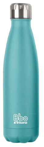 Irisana - Botella de Agua de Acero Inoxidable - 750 ml - Azul - 8,5 x 8,5 x 32 cm - Funda de Neopreno - Para Bebidas Calientes y Frías - Colección Bbo