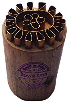 Indisch Holzstempel Messing Blumen Muster Lehm Drucken Blöcke