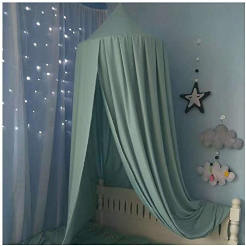 Betthimmel Baldachin für Kinderzimmer Bettvorhang Babyzimmer Deko Spiel Zelt Schlafzimmer Moskitonetz für Kinderbett Lake Grün(Höhe:2.5M)