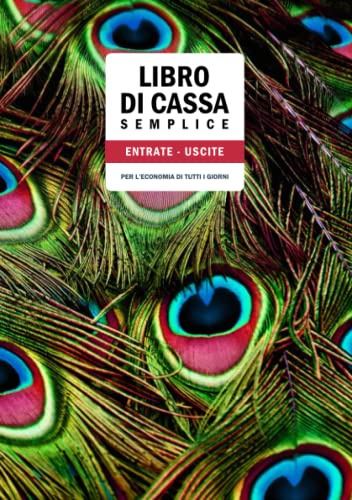 LIBRO DI CASSA SEMPLICE A5: Formato tascabile - Tabella completa con ENTRATE-USCITE / Libro di contabilità personale - Copertina lucida