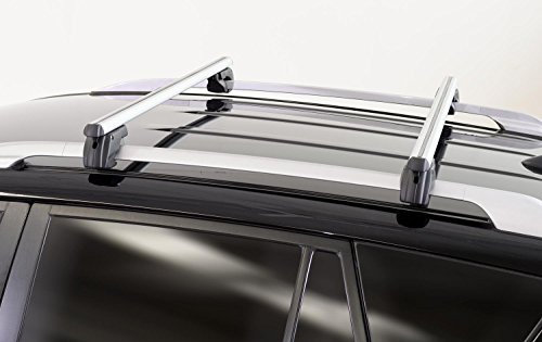 Dachbox VDPMAA320 320 Liter abschließbar schwarz + Dachträger Sherman kompatibel mit Volkswagen Tiguan (5N) Cross ab 14