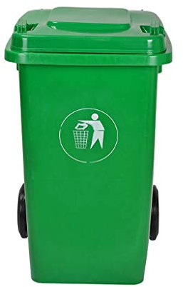 Cubos de Basura para Cocina Cubo de Basura para Exterior Pie Industrial con Tapa Salud Comercial Exterior Plástico (Verde 240L)