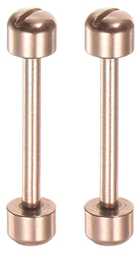 sourcing map Barras de Tornillo para Reloj 2uds, Pasadores de Correa de Reloj de Acero Inoxidable