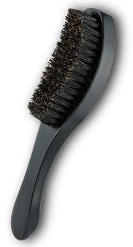 XYOLing Spazzola per capelli da uomo con setole di cinghiale di alta qualità, spazzola per capelli lisci per uomini o donne con capelli spessi, lunghi o ricci, spazzola ondulata in morbido legno nero