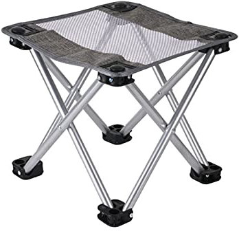 WENKA Campingstuhl, zusammenklappbarer Campinghocker, Outdoor-Reisestuhl, tragbare Hocker, leicht, mit Tragetasche, unterstützt 150 kg, Faltbarer Stuhl