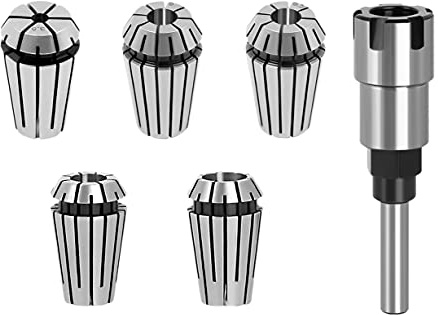 NIEI 1/4 Schaft ER16 Router Spannzangen Adapter VerläNgerung Spannzangen Stange Gravieren Maschine VerläNgerung Stange mit Spannzangen Satz