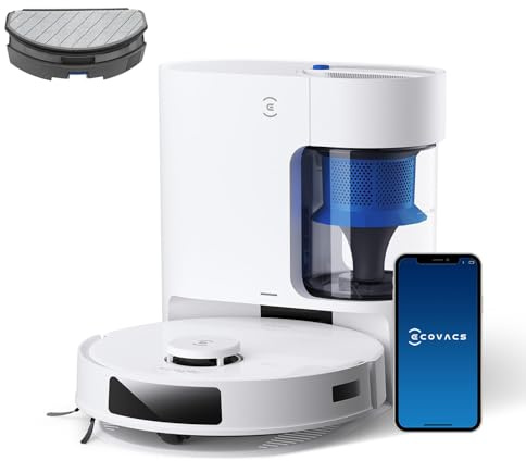 ECOVACS DEEBOT N20 PRO Plus Saugroboter mit Wischfunktion, Automatischer Entleerung Station, 8000Pa Saugkraft, Anti-Haar-Verhedderung,Vibrierendes Wischen, bis zu 300 Minuten Laufzeit