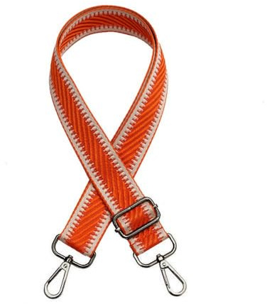 Whakano Verstellbarer Taschengurt,3.8cm Breiter Schultergurt Schulterriemen,Handtaschen Riemen Damen und Herrenm für DIY Zubehör Schultertaschen Umhängegurt Gurt,Orange,Black Buckle
